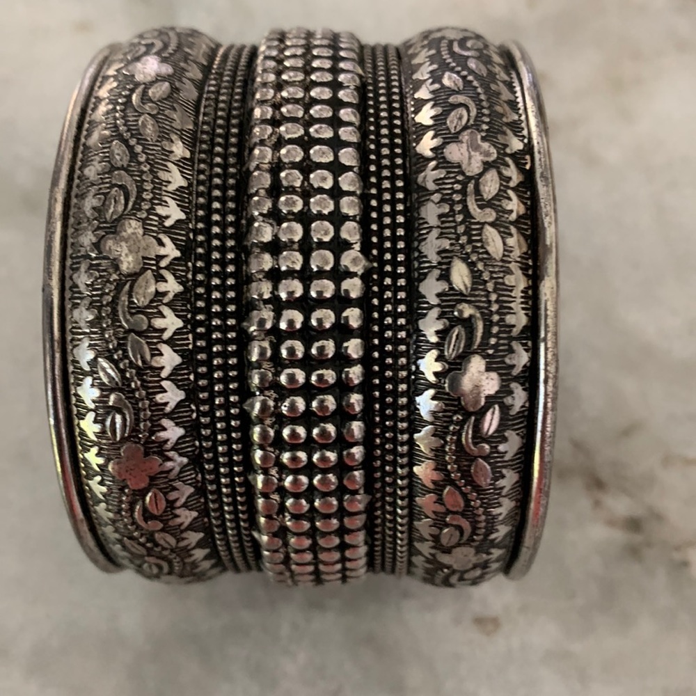 Silver cuff bracelet